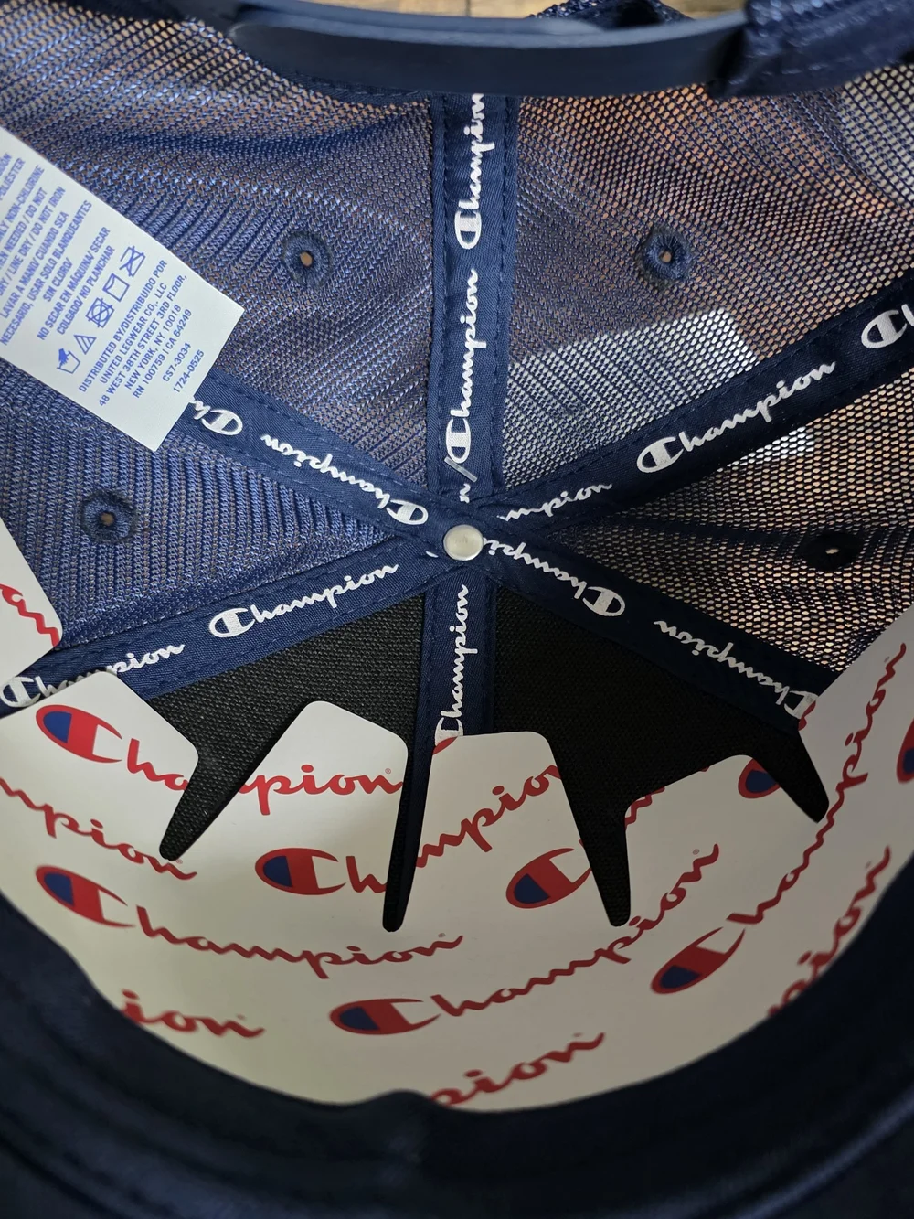 NWT Champion Navy Trucker Hat Adjustable Snapback Big C Logo Cap